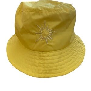 Aerie Women's Bright Yellow Bucket Hat Embroidered Sun One Size
